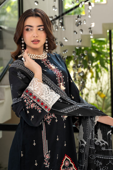 3 Piece - Dyed Embroidered Cambric Suit
