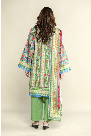 3 Piece - Printed Khaddar Suit