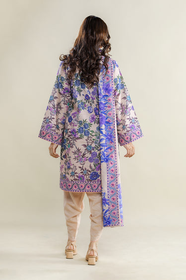 3 Piece - Printed Khaddar Suit