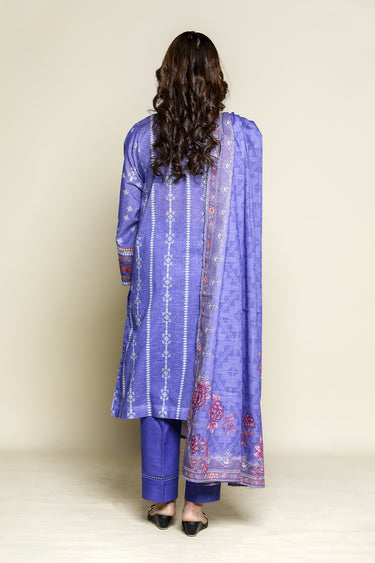 3 Piece - Printed Khaddar Suit