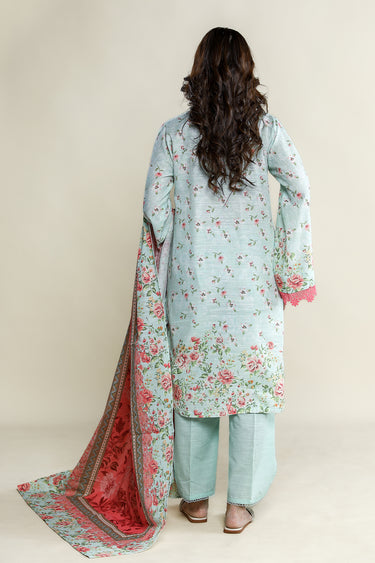 3 Piece - Printed Khaddar Suit