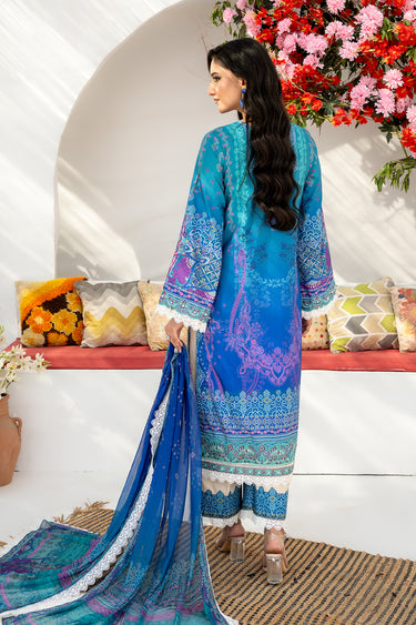 3 Piece - Embroidered Raw Silk Suit