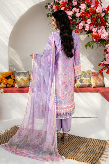 3 Piece - Embroidered Charmeuse Silk Suit