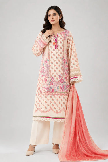 3 Piece - Printed Lawn Suit