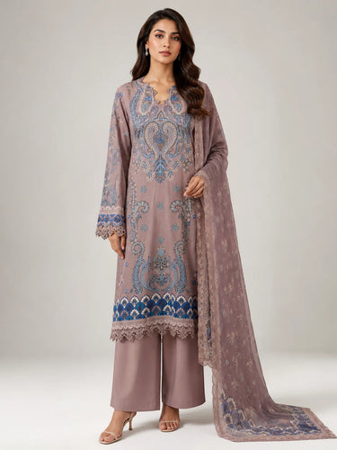 3 Piece - Printed Lawn Suit