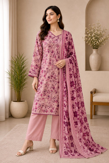 3 Piece - Printed Lawn Suit