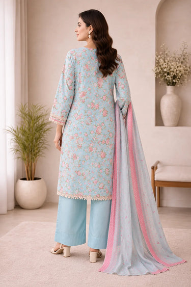 3 Piece - Embroidered Lawn Suit