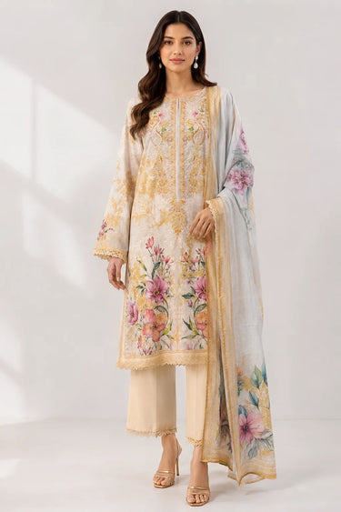 3 Piece - Embroidered Lawn Suit
