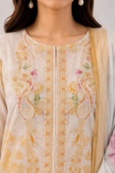3 Piece - Embroidered Lawn Suit