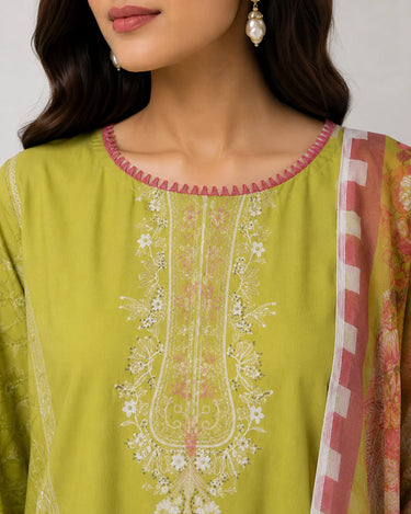 3 Piece - Embroidered Lawn Suit