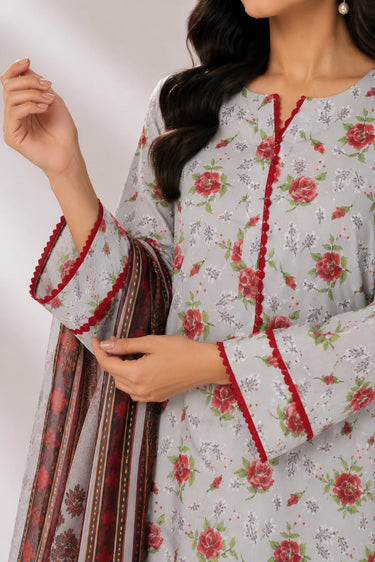 3 PIECE - PRINTED EGYPTIAN LAWN SUIT