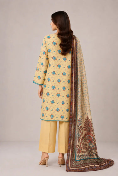 3 PIECE - PRINTED EGYPTIAN LAWN SUIT