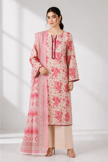3 PIECE - PRINTED EGYPTIAN LAWN SUIT