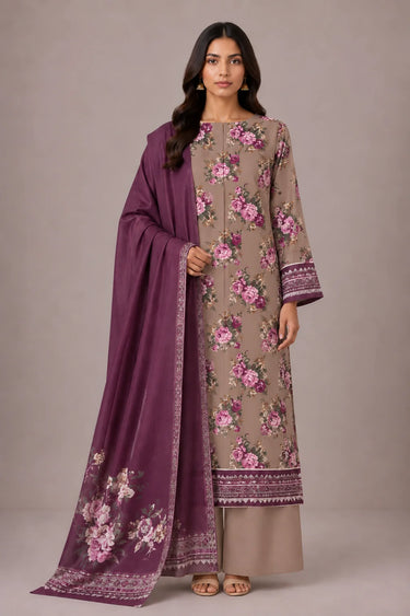 3 PIECE - PRINTED CAMBRIC SUIT