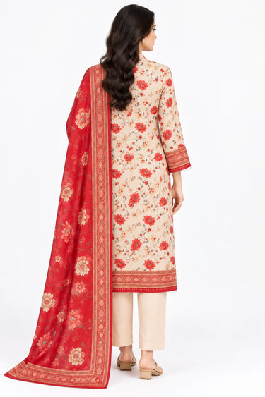 3 Piece - Printed Khaddar Suit