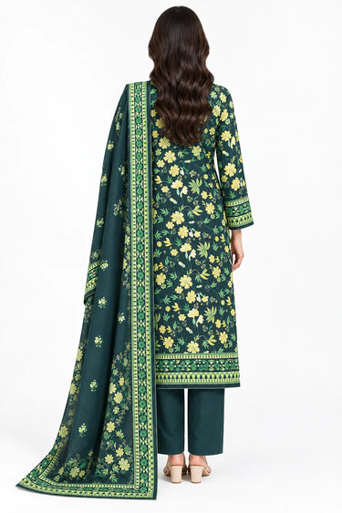 3 Piece - Printed Khaddar Suit