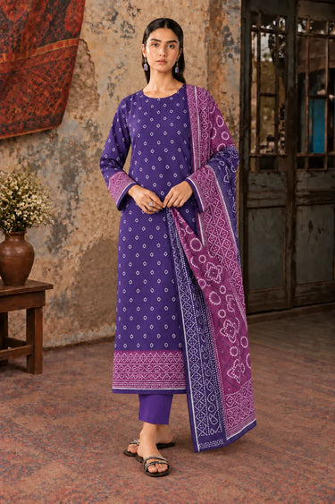 3 Piece - Printed Khaddar Suit