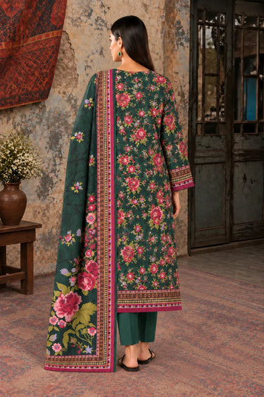 3 Piece - Printed Khaddar Suit