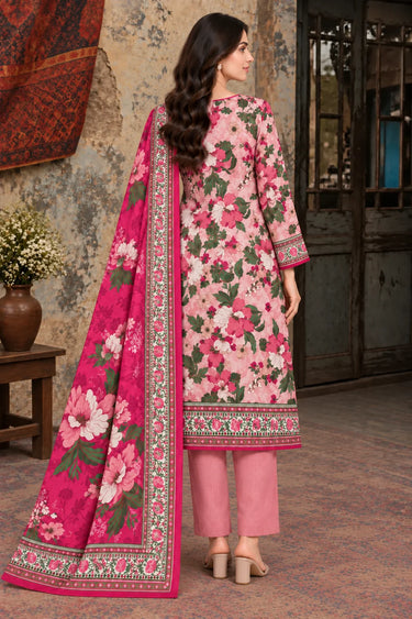 3 Piece - Printed Khaddar Suit