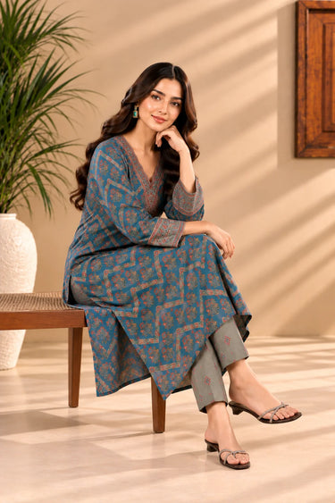 2-PIECE - PRINTED CAMBRIC LAWN SUIT
