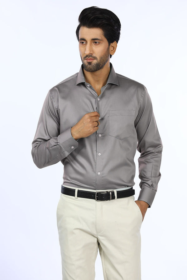 Light Brown Plain Formal Shirt For Men - Prime Point Store