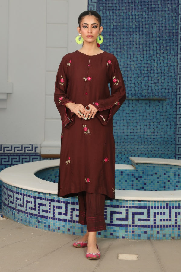 2 Pc Embroidered Viscose Stitched Suit - Prime Point Store
