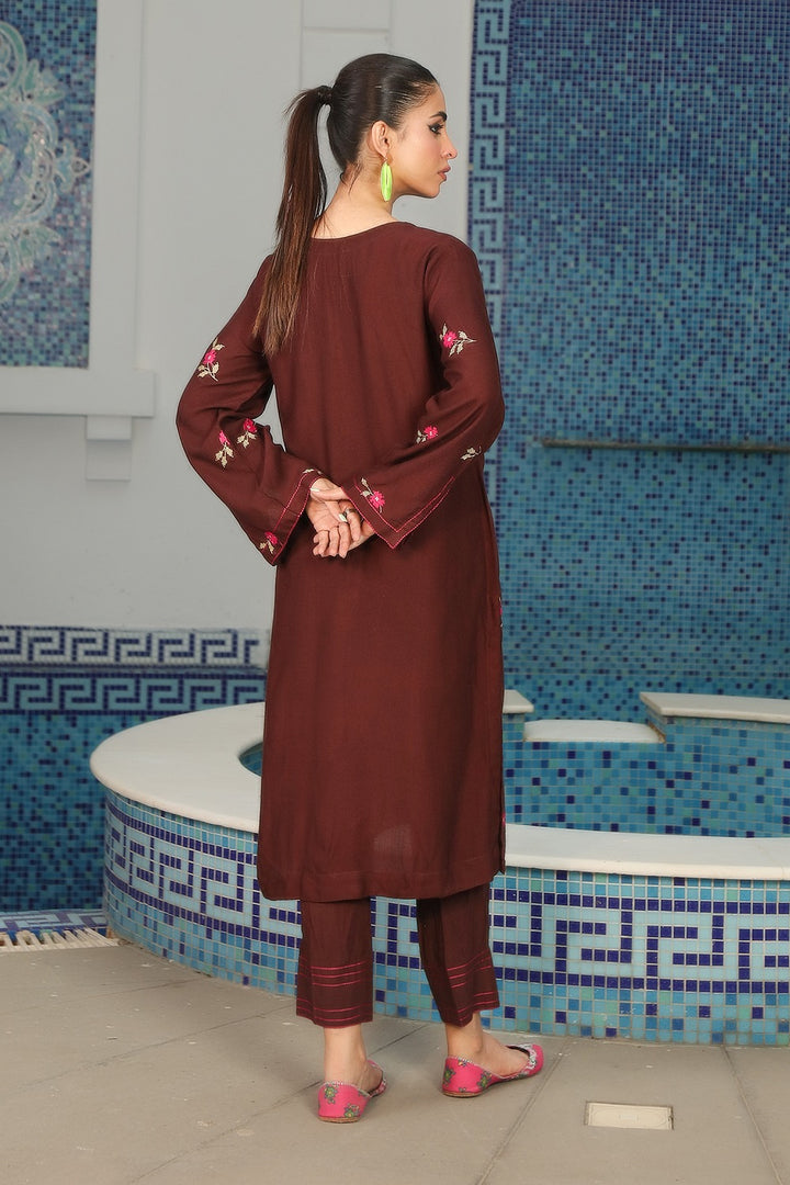 2 Pc Embroidered Viscose Stitched Suit - Prime Point Store