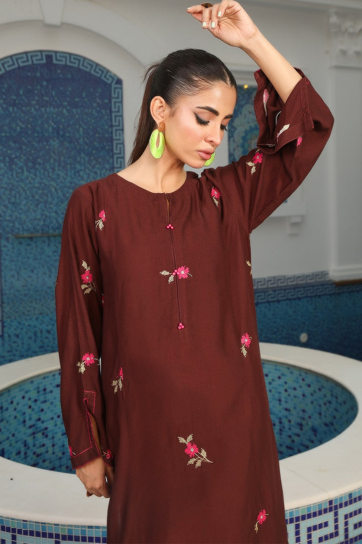 2 Pc Embroidered Viscose Stitched Suit - Prime Point Store