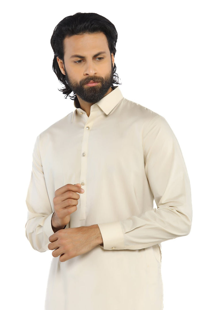 Beige Men Wash & Wear Shalwar Kameez - Prime Point Store