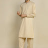 Beige PV Embroidered Kameez Shalwar For Men - Prime Point Store