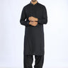 Black Blended Casual Shalwar Kameez For Men - Prime Point Store