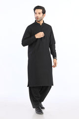 Black Cotton Casual Shalwar Kameez For Men - Prime Point Store