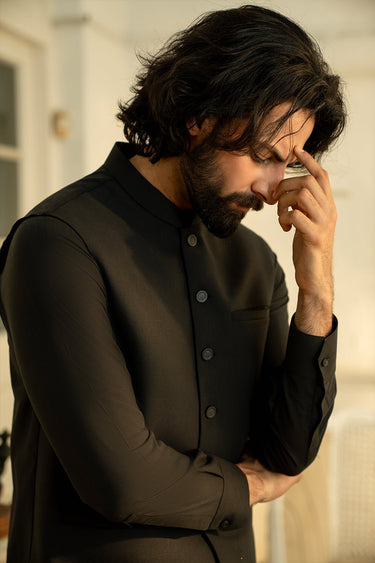 Black Men Wash & Wear Shalwar Kameez - Prime Point Store
