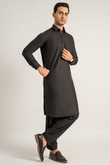Black Wash & Wear Shalwar Kameez For Men - Prime Point Store