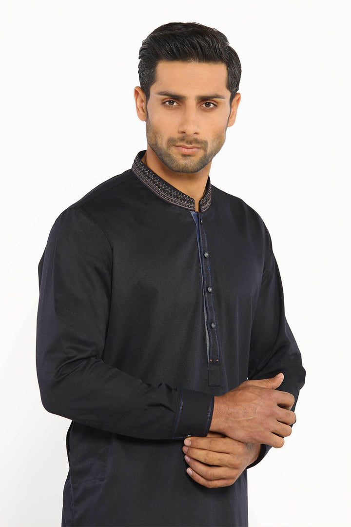 Black Wash & Wear Shalwar Kameez - Prime Point Store