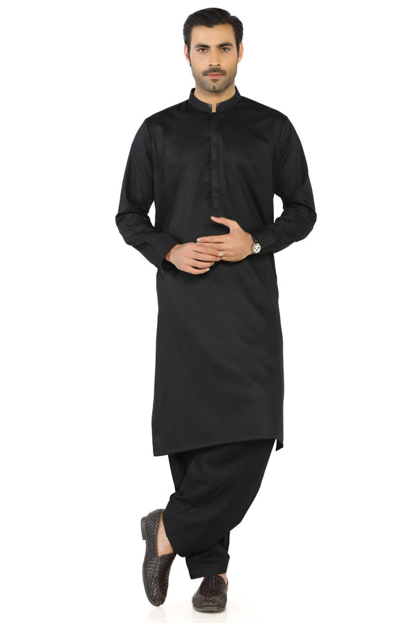 Black Wash & Wear Shalwar Kameez - Prime Point Store