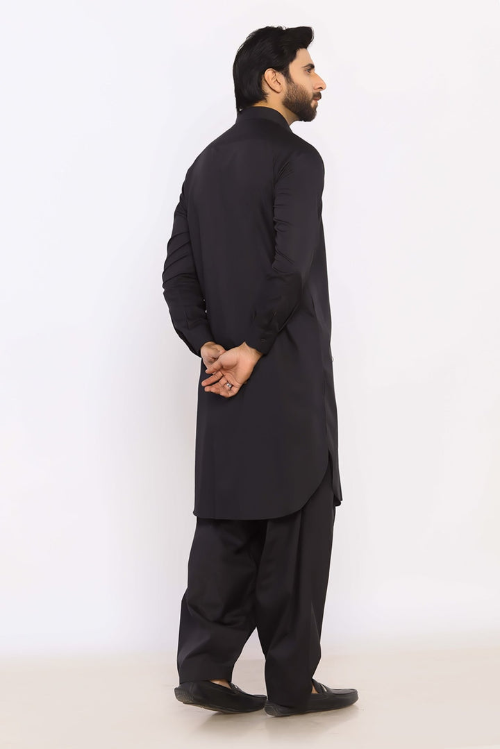 Black Wash & Wear Shalwar Kameez - Prime Point Store