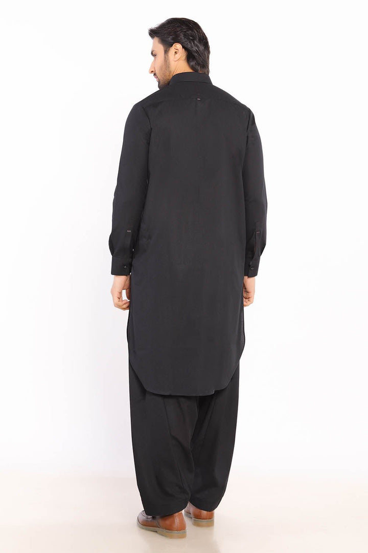 Black Wash & Wear Shalwar Kameez - Prime Point Store