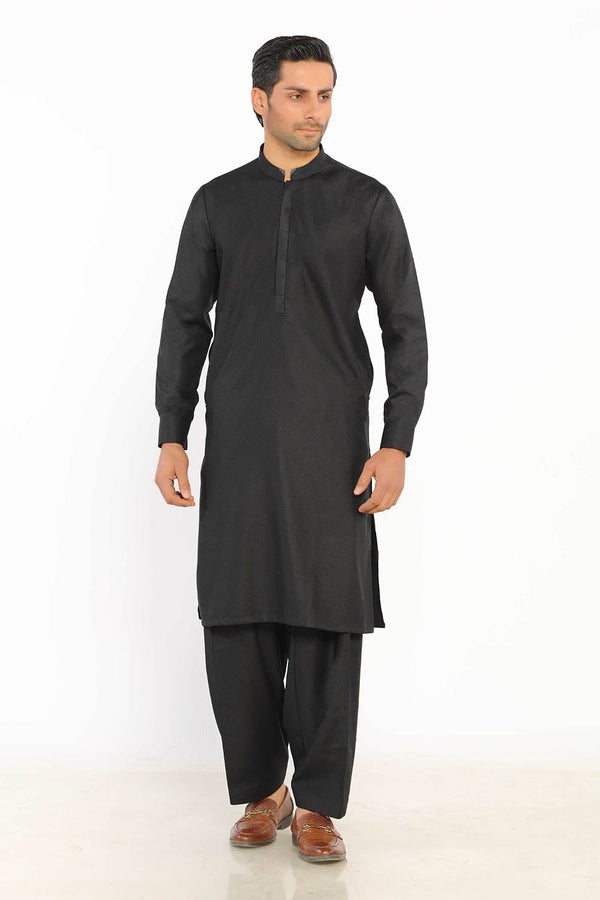 Black Wash & Wear Shalwar Kameez - Prime Point Store