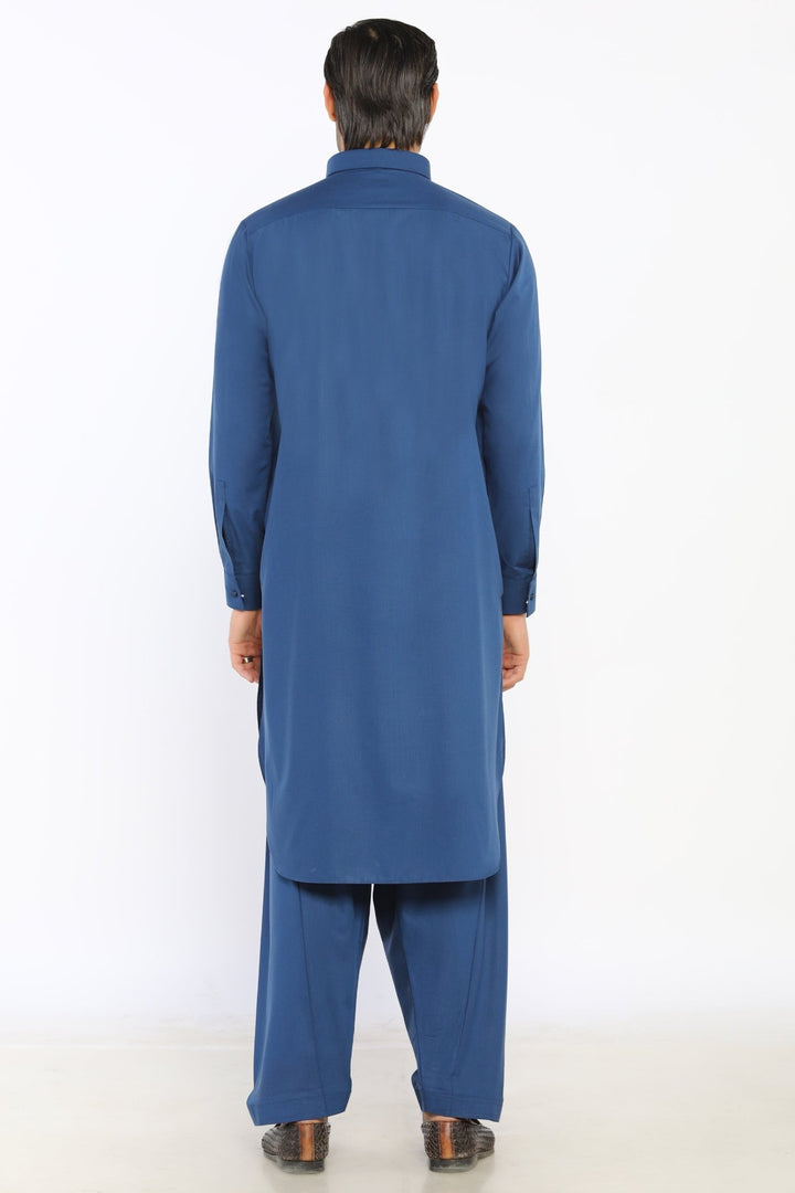 Blue Fashion Wash & Wear Shalwar Kameez For Men - Prime Point Store