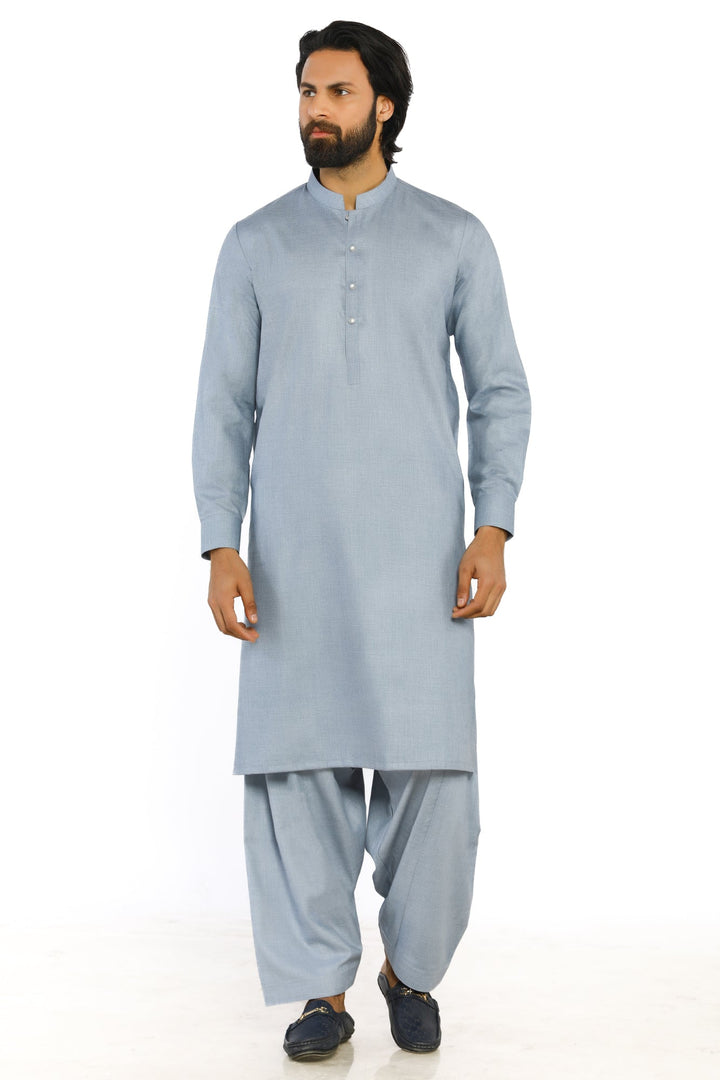 Blue Wash & Wear Men Shalwar Kameez - Prime Point Store