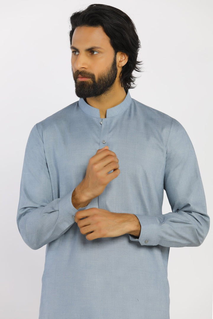 Blue Wash & Wear Men Shalwar Kameez - Prime Point Store