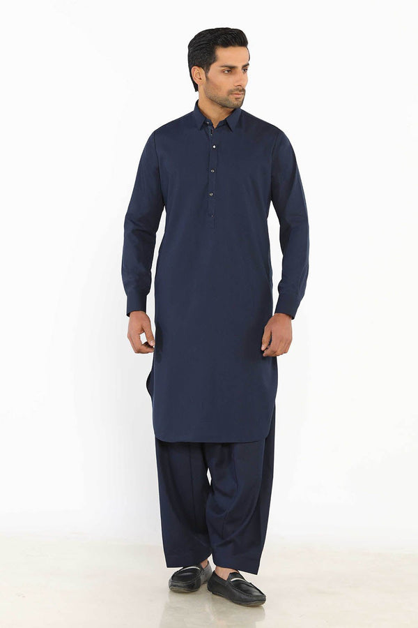 Blue Wash & Wear Shalwar Kameez - Prime Point Store