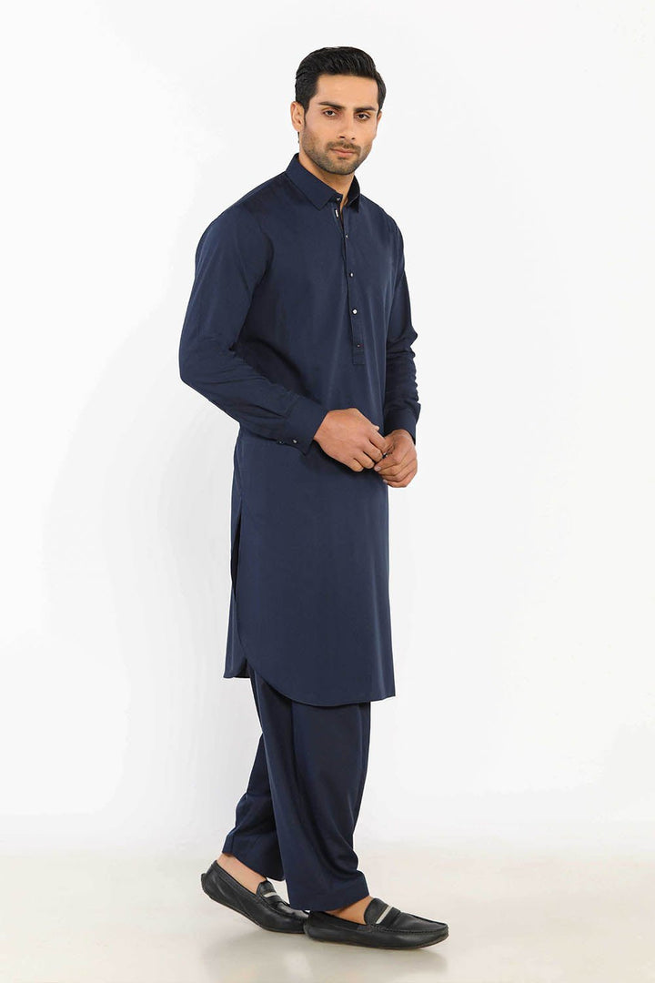 Blue Wash & Wear Shalwar Kameez - Prime Point Store