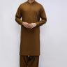 Brown Blended Casual Shalwar Kameez For Men - Prime Point Store
