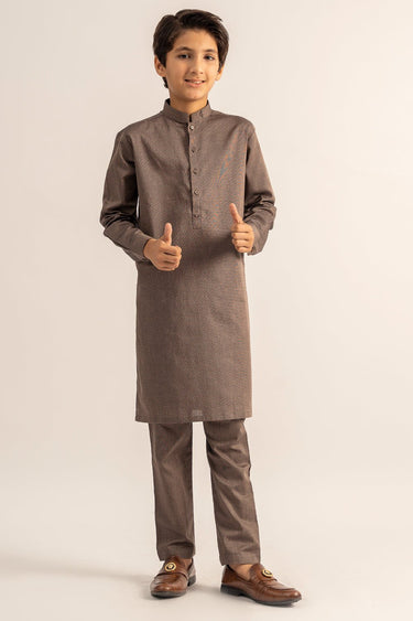 Brown Blended Shalwar Kameez For Boy - Prime Point Store