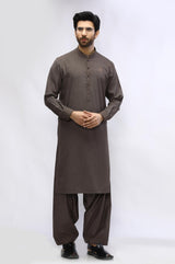 Brown Cotton Casual Shalwar Kameez For Men - Prime Point Store
