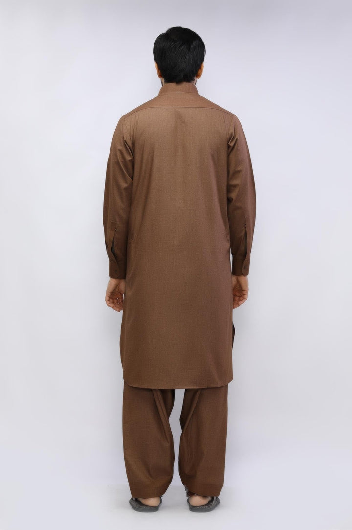 Brown Cotton Casual Shalwar Kameez For Men - Prime Point Store