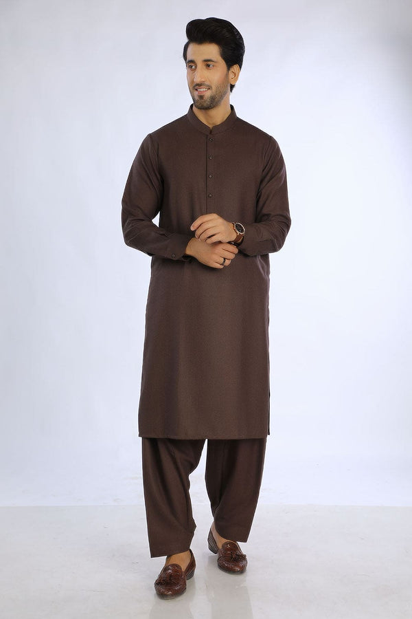 Brown Cotton Casual Shalwar Kameez For Men - Prime Point Store