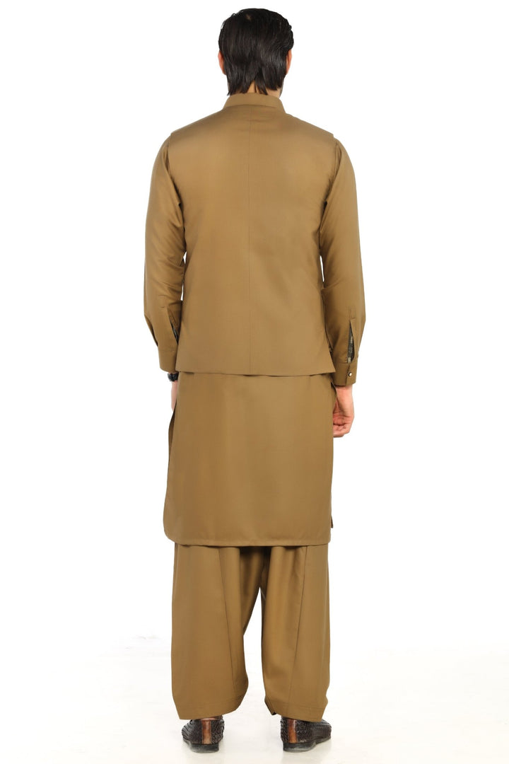 Brown Men Wash & Wear Shalwar Kameez - Prime Point Store